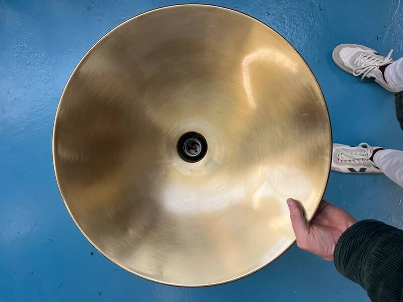 Vintage brass suspension attributed to Florian Schulz - Handmade German design lamp.