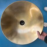 Vintage brass suspension attributed to Florian Schulz - Handmade German design lamp.