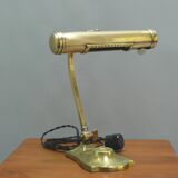 Art Deco brass piano lamp with rotary switch socket