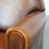 Large sheep leather design armchair