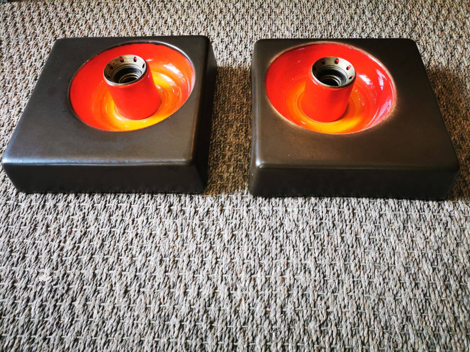Pair of Space age ceramic wall lights from the 60s/70s