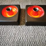 Pair of Space age ceramic wall lights from the 60s/70s