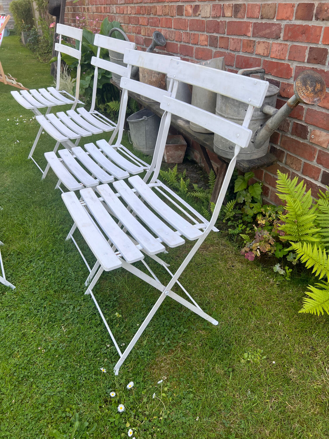Old terrace bistro chairs
