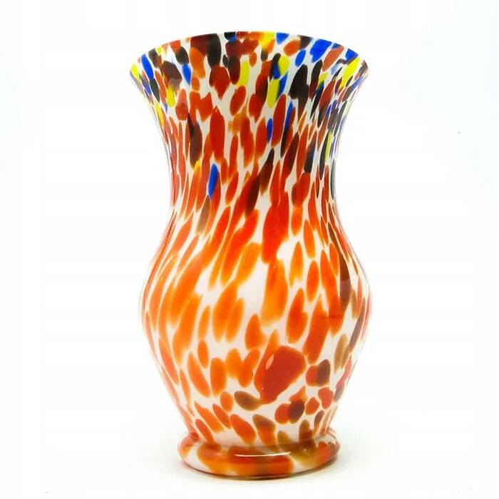 A9p kralik - art deco spatterglass vase 1930