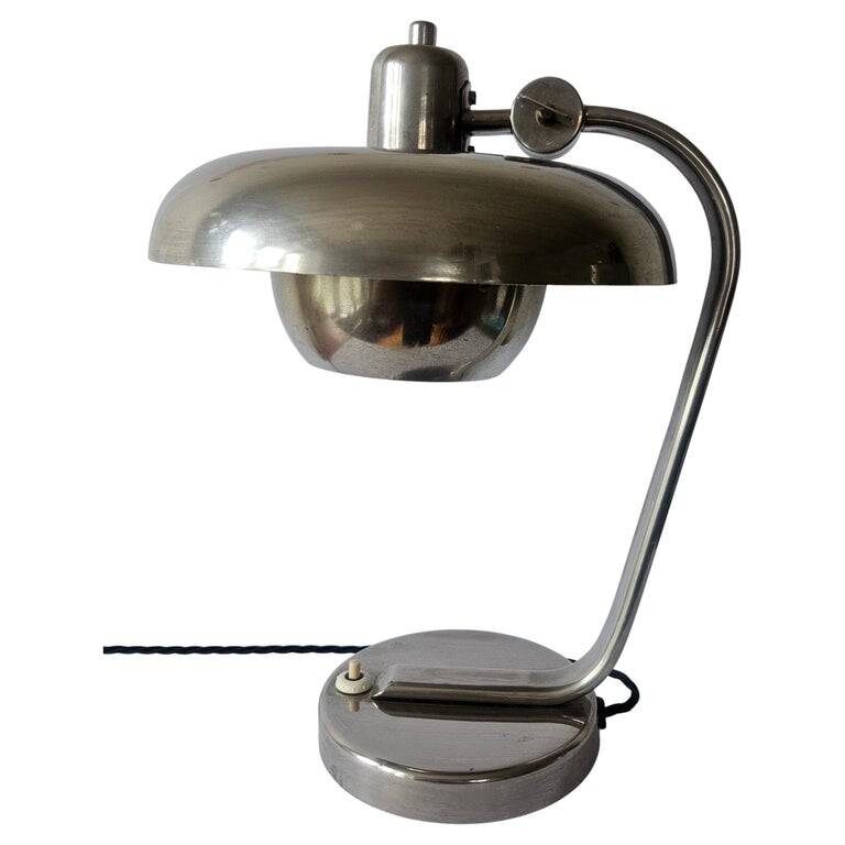 Rare Bauhaus Chrome Table Lamp, Franta Anyz, Functionalism, Art Deco, 1930s