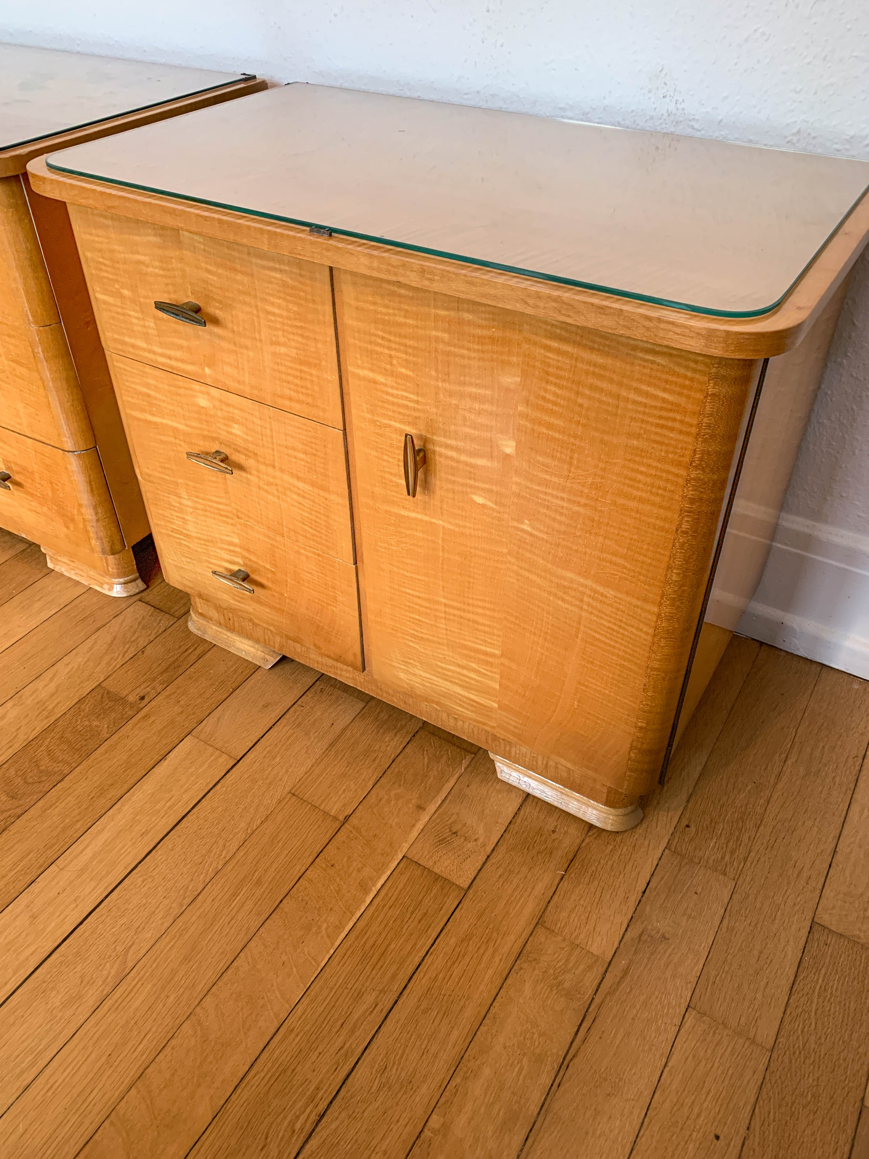 Pair of vintage 50s bedside tables