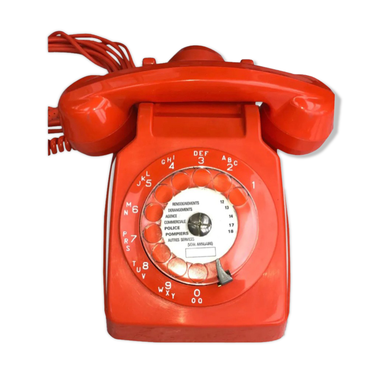 Orange vintage phone