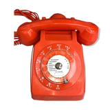 Orange vintage phone