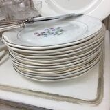 12 antique dessert plates made in France Digoin Sarreguemines