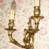 Applique 2 lampes en bronze