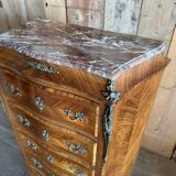 Louis XV style marquetry chest of drawers