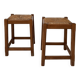 Solid oak stool