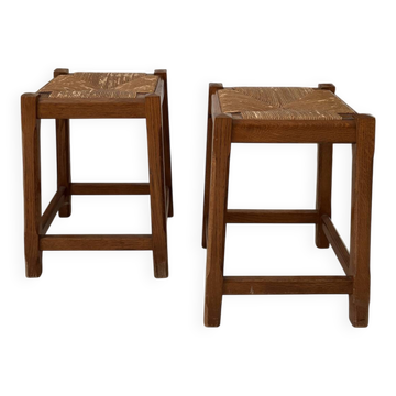 Tabouret en chêne massif