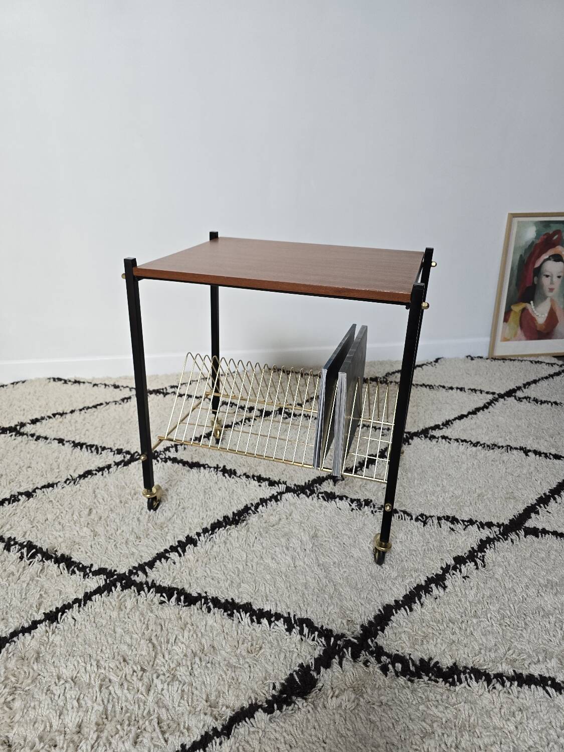 60s vinyl record trolley