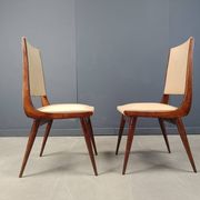 Set of 6 mid century italian dining chairs, 1950s - set of 6