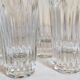 Six verres à anisette de bistrot vintages