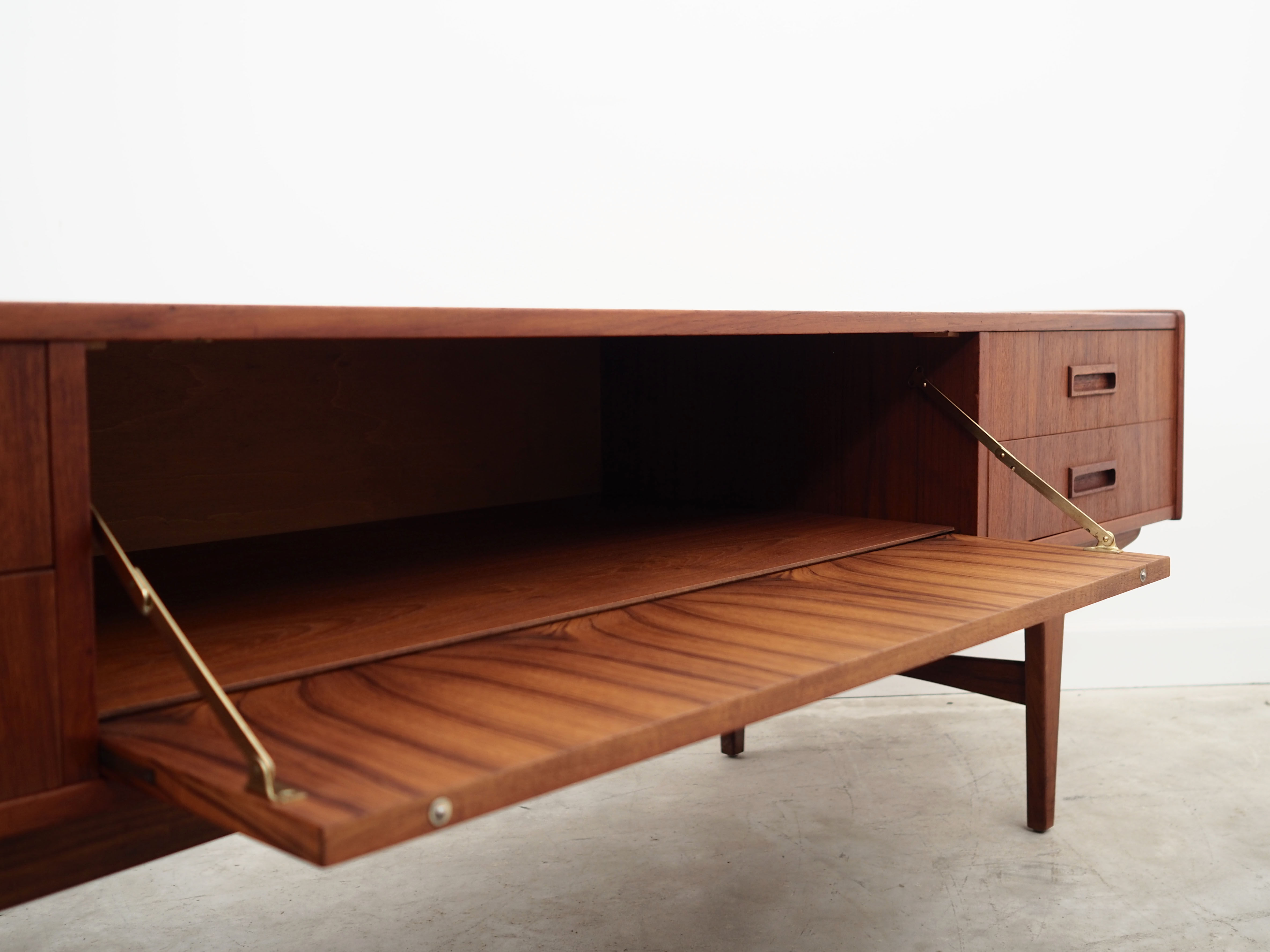 Teak lowboard, Danish design, 1960s, manufactured by Westergaards