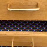 Chest of drawers feet compass raw wood 1950