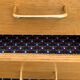 Commode  pieds compas bois brut 1950