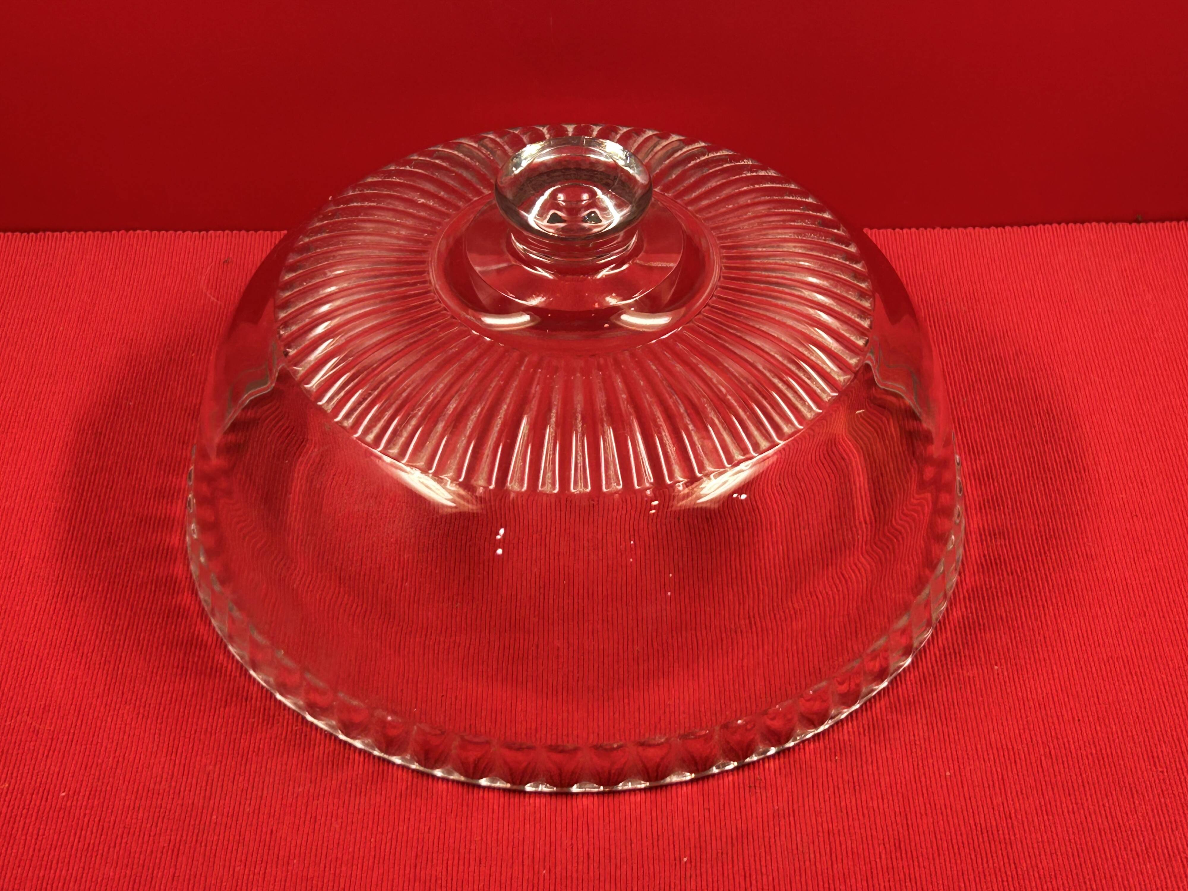 Cloche à fromage ancienne en verre