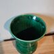 Vintage green ceramic vase signed numbered Longchamp France 1769