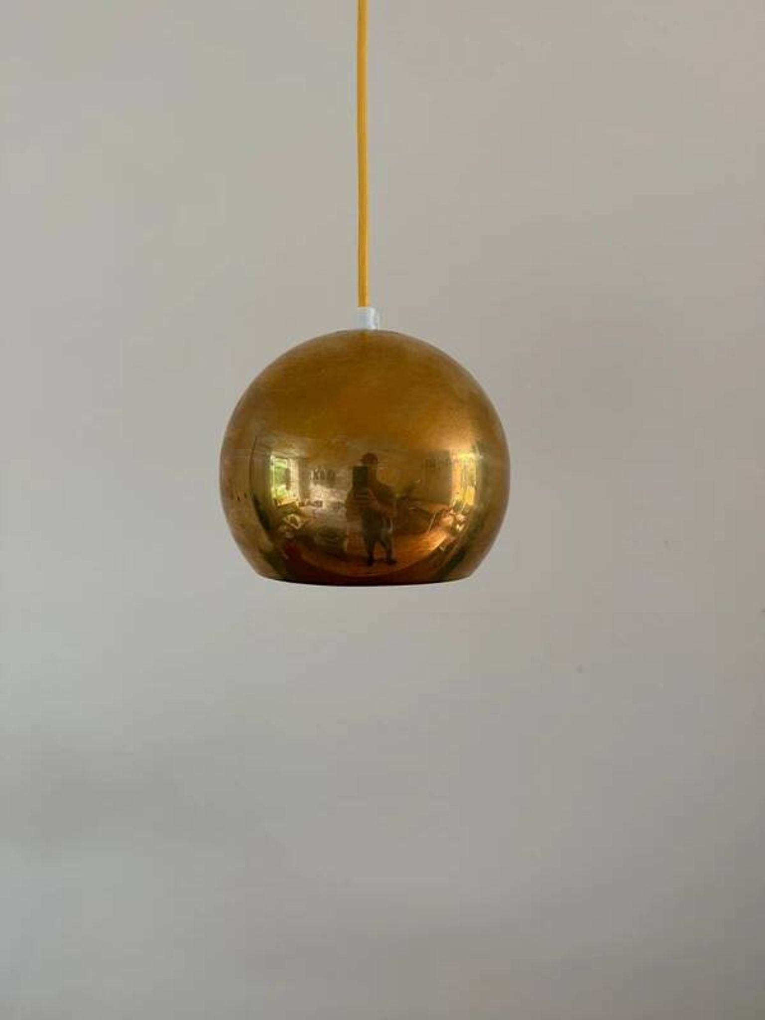 Set of 2 vintage Danish brass design pendant - Louis Poulsen Topan style