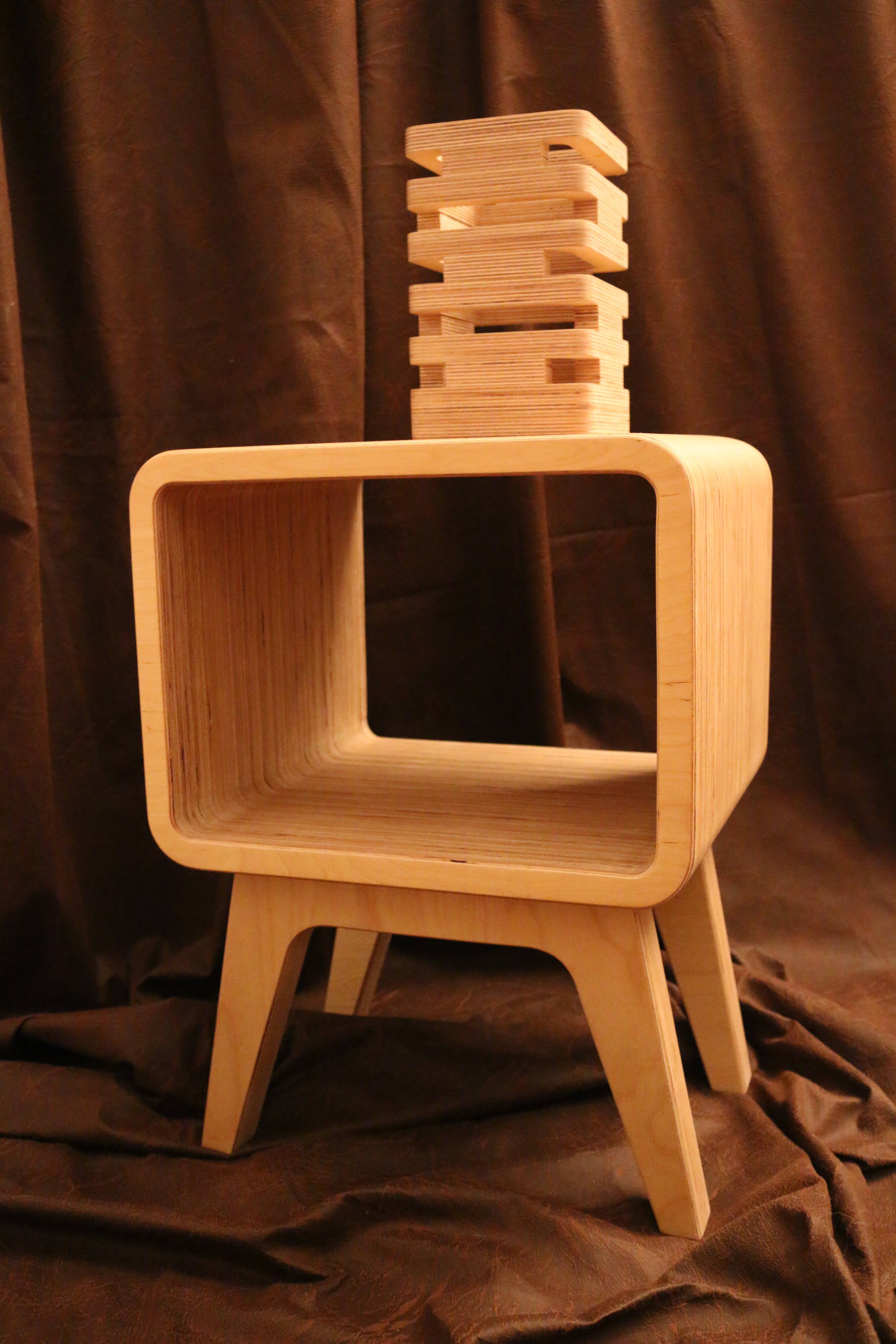 Table de chevet avec lampe