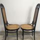 Pair of black lace-lace thonet chairs and model canage No.17 or Long John