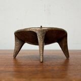Brutalist Mid-Century Candle Holder in Bronze, 1960s