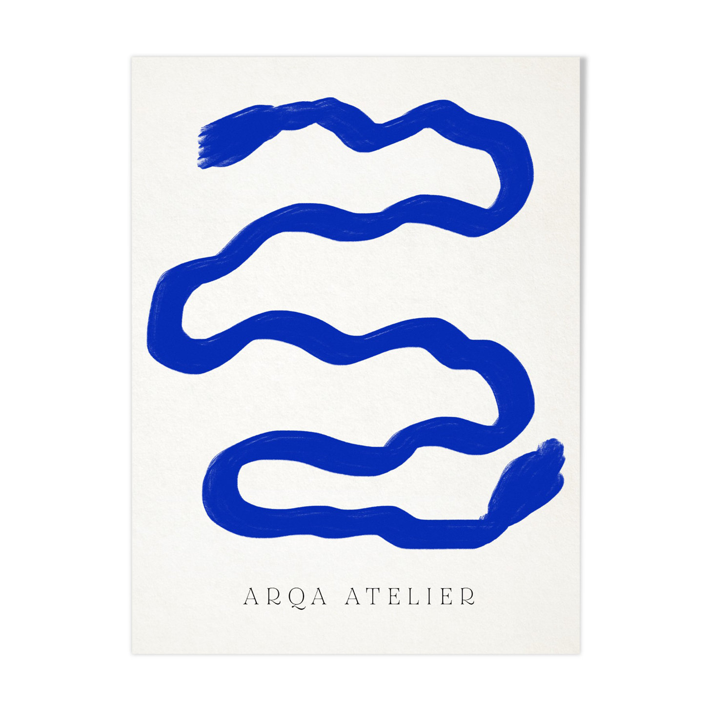 Blue tassels giclee print, 50x70cm