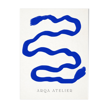 Blue tassels giclee print, 50x70cm
