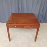 Vintage walnut table with 2 drawers