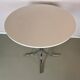 Vintage round white chrome dining table from the 70s.