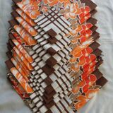 Vintage 70s flower power napkins, set of 12.