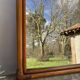 Vintage ethnic rattan mirror