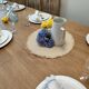 Monastery table with extension solid oak wood