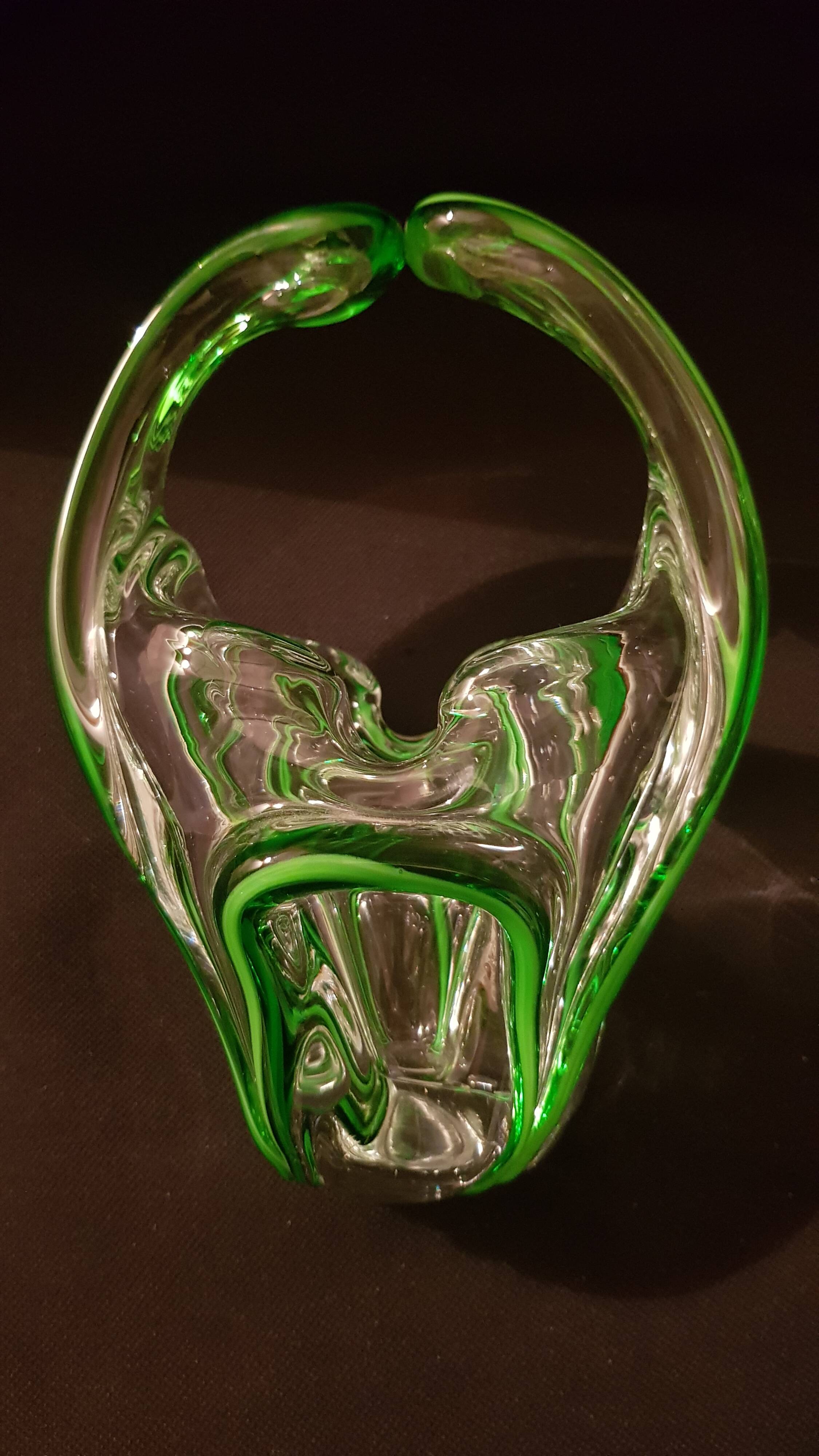 Crystal ashtray bowl in Murano style