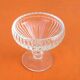 Set of 4 ice cream cups on foot transparent glass made in france