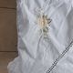 Rectangular tablecloth white cotton, with embroidery yellow flowers 142 x 225 cm