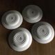 4 Flat plates in opaque porcelain from Gien "Virgin vine"
