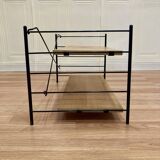 MODULAR SHELF METAL AND WOOD SCANDINAVIAN DESIGN 1960.