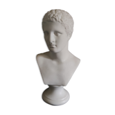 Buste de Hermès en plâtre blanc