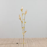 Italian floral brass floor lamp, 1970-80s
