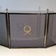 Neoclassical Three-Panel Steel Mesh Fire Screen