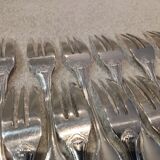 12 silver-plated metal cake forks by Christofle Vendôme 15.2