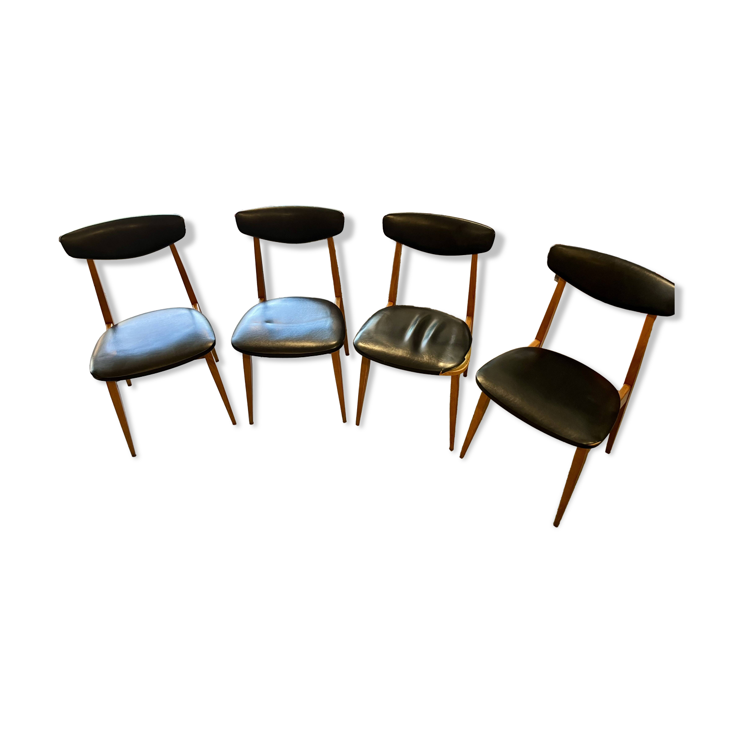 4 anciennes chaise style scandinave