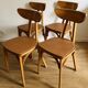 4 chaises « Banane » estampillées Luterma