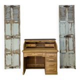 American desk with oak curtain