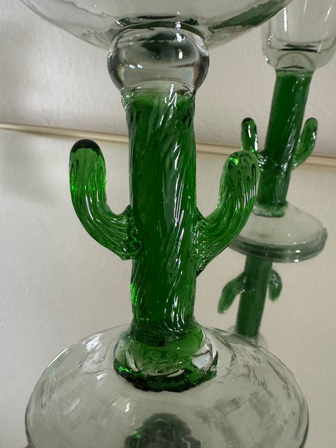 Vintage blown glass cactus glasses