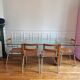 Italian architect's table Segis, 14 mm glass / wood / steel, fine year